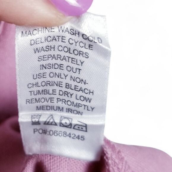 ellos Shirt Dress Linen/Rayon Blend Style 30-2072-4 Pink S/S - Size L - Picture 5 of 6